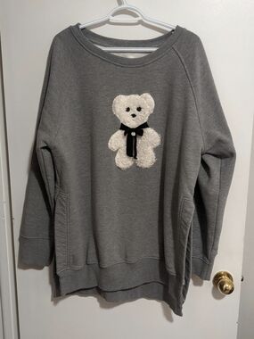 XL Gray Teddy Sweatshirt Sweater